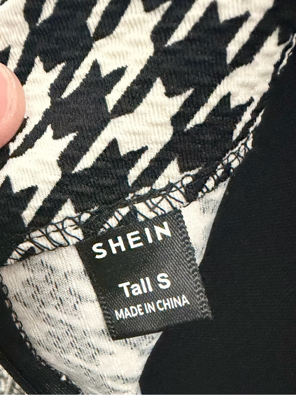 SHEIN Black and White Houndstooth Suspender Skirt - Picture 10 of 10
